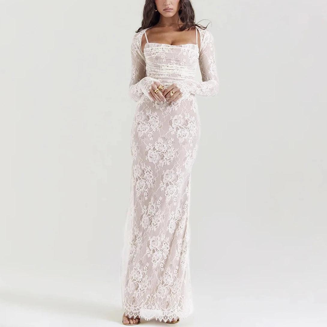 Dual Realms Vintage Lace Maxi Dress - View 13
