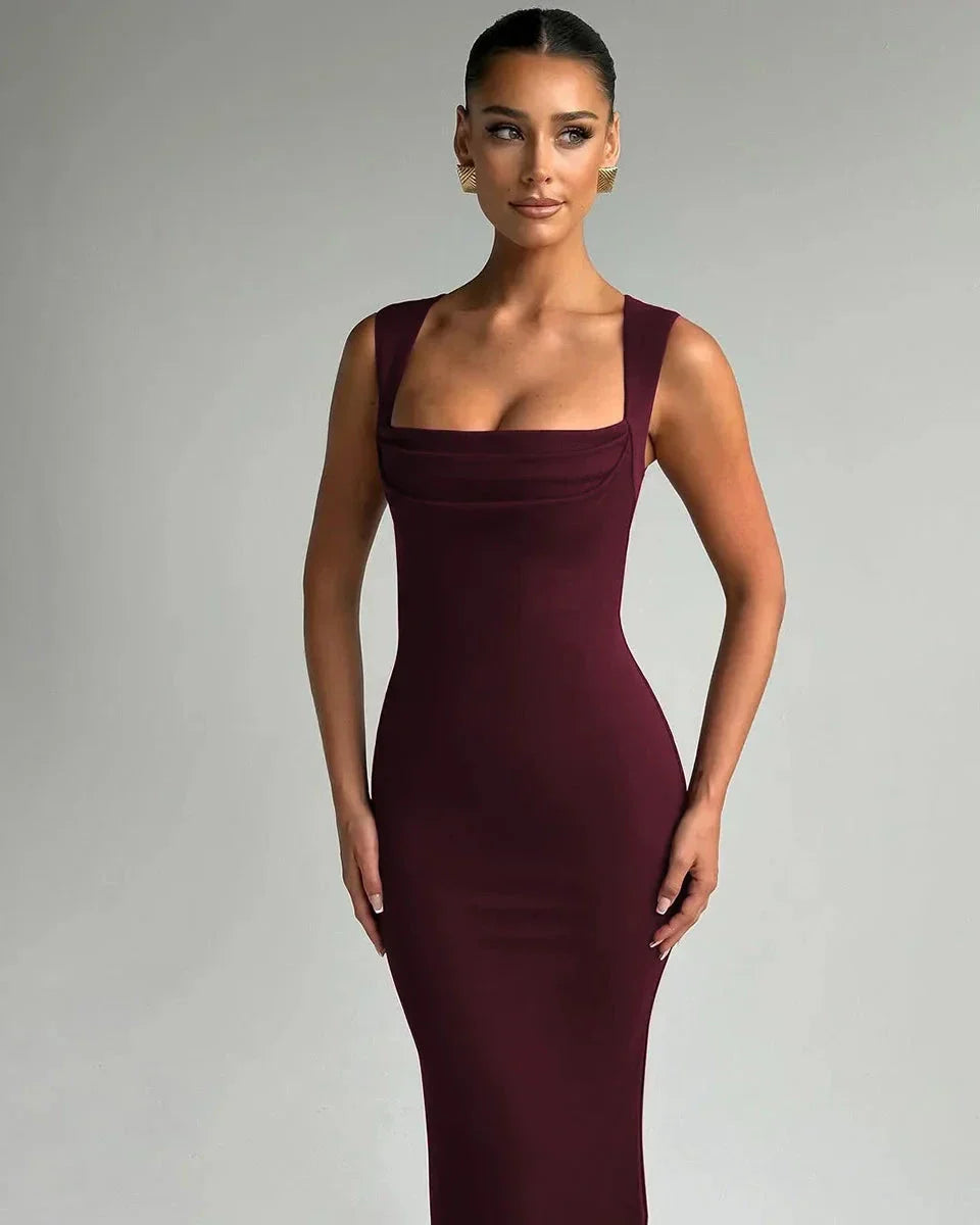 BRENDA MAXI DRESS Burgundy