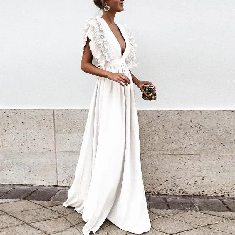 Fiorenza Exclusive Dress with Ruffle Sleeves Boutique Collection