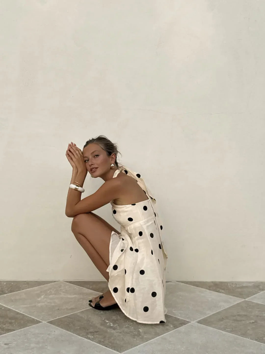 MARENA POLKA DOT MINI DRESS