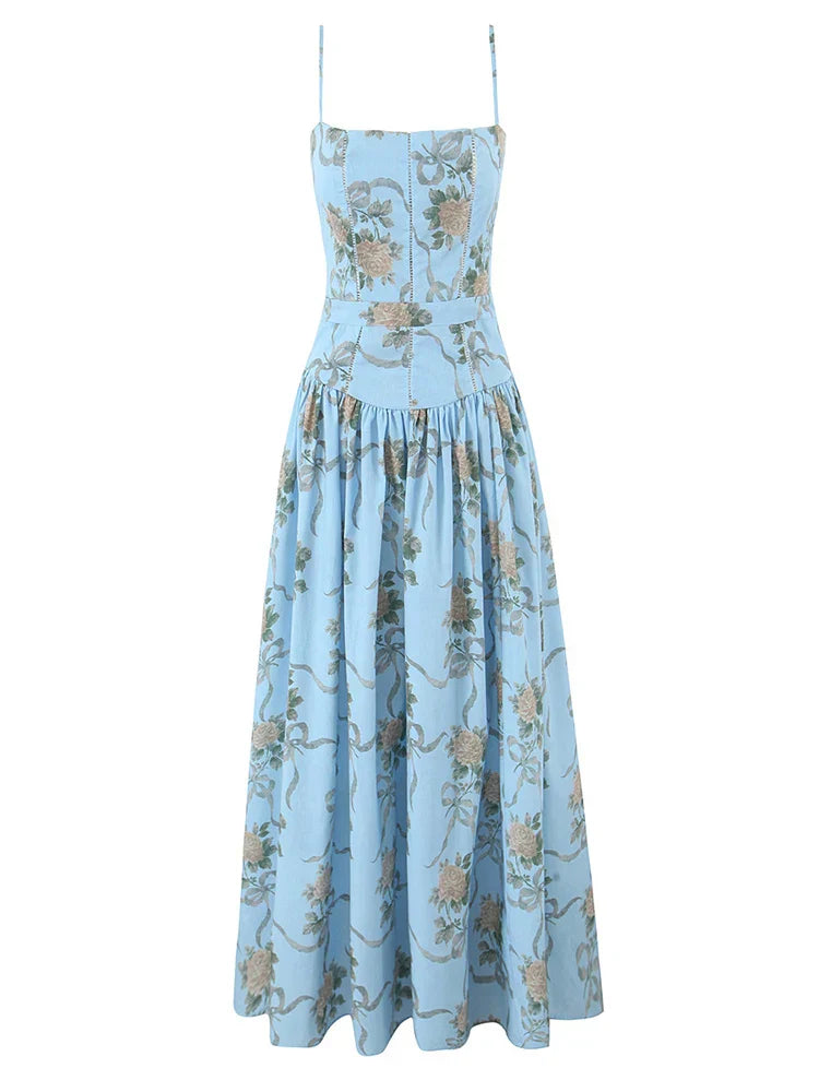 NOCELLE FLORAL DRESS Blue