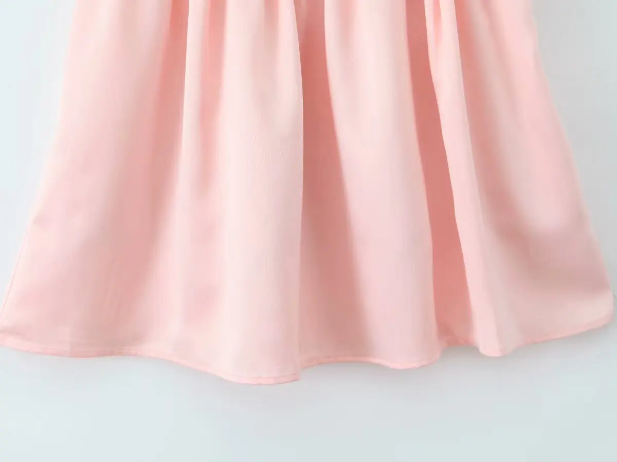 Tie Shoulder Bustier Lace Up Corset Back Fit and Flare Mini Party Dress