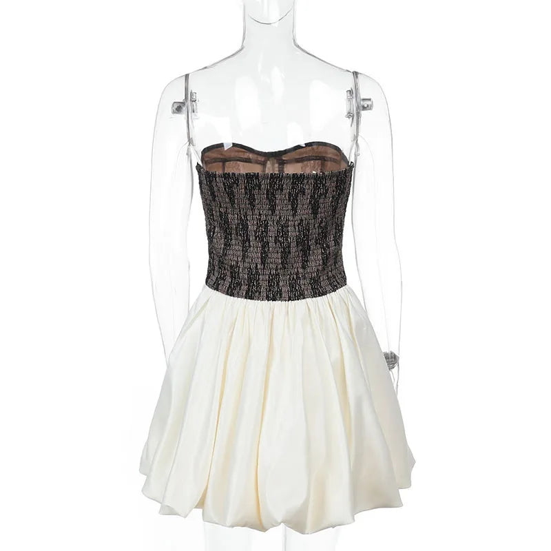 Patchwork Lace Black Backless Dress - View 8