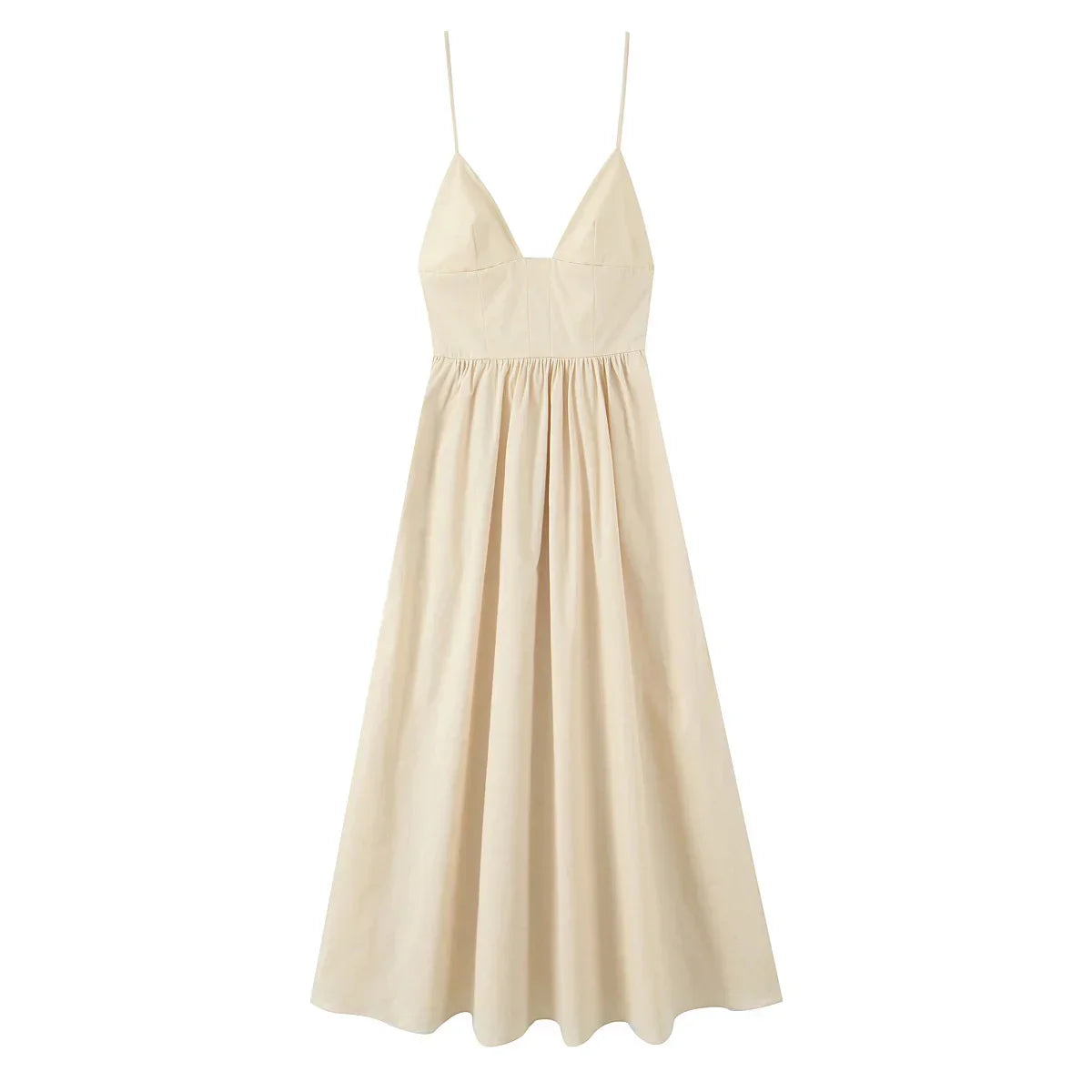 MARGARET MIDI DRESS Khaki