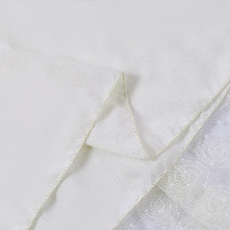 Bustier Sweetheart Ruffle Strap Rosette Organza Mini Dress
