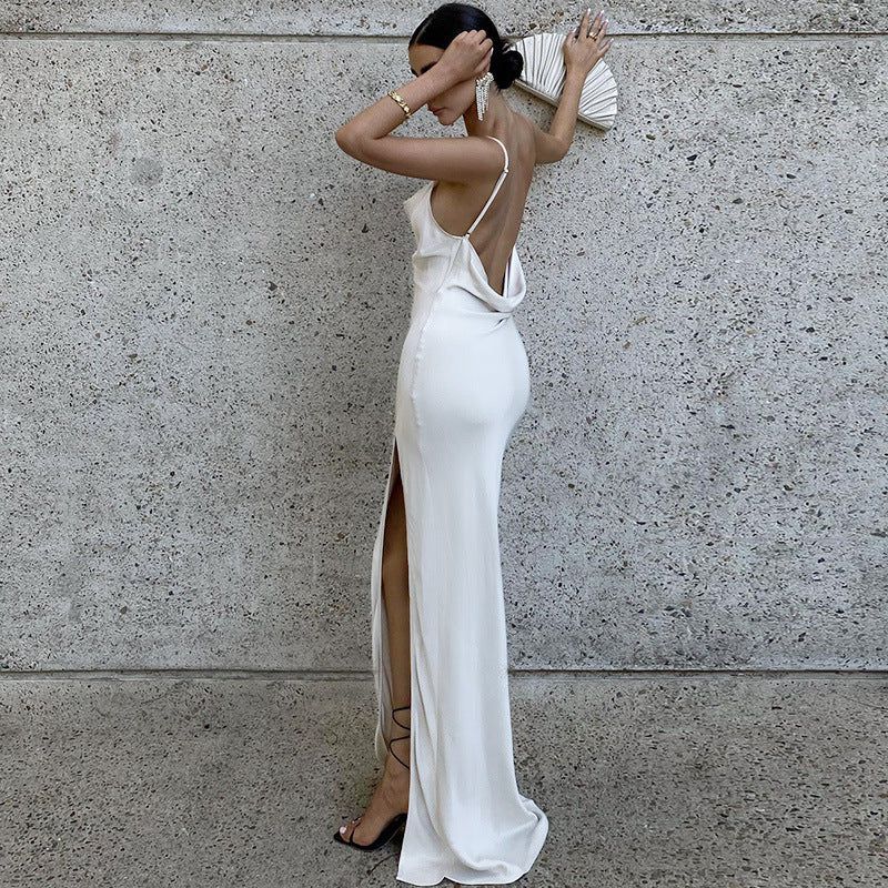 That's Vogue Satin Slit Maxi Dress - View 2