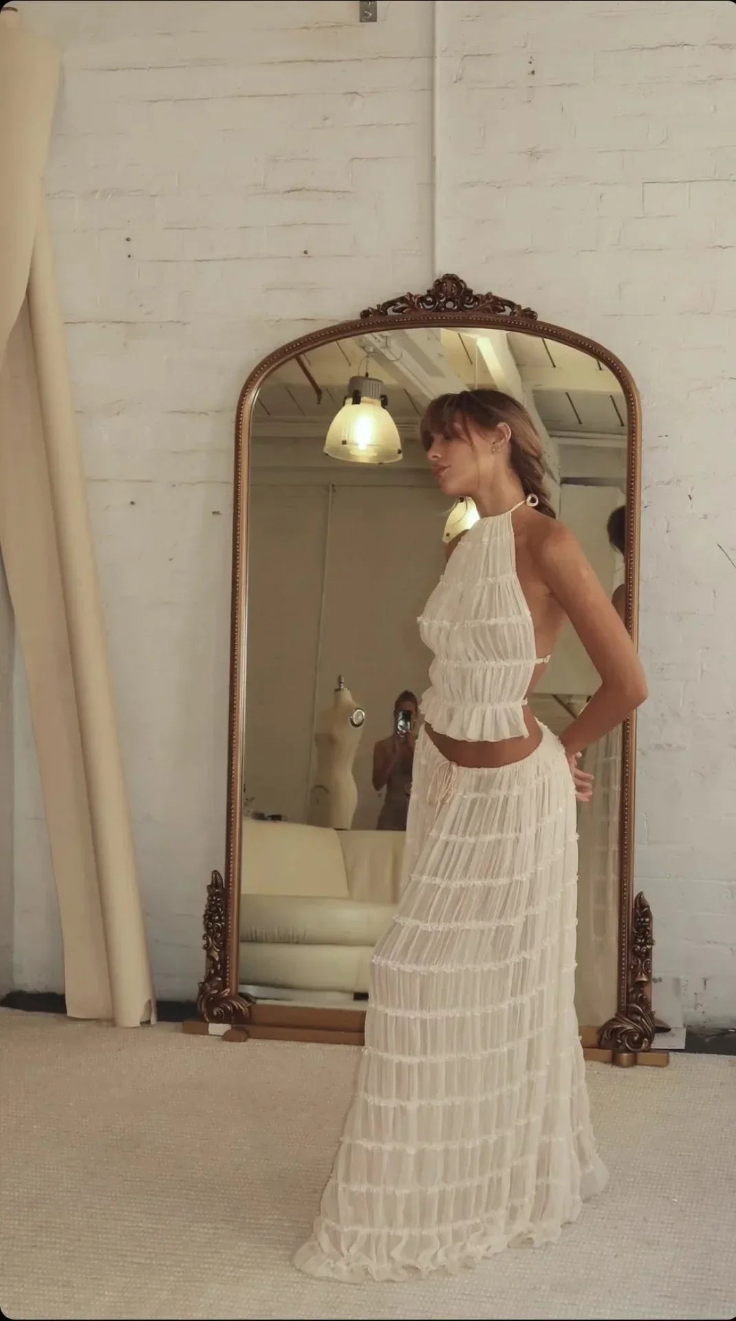 Eva Statement Long Lace Dress for Ceremony Everyday Luxe Edit