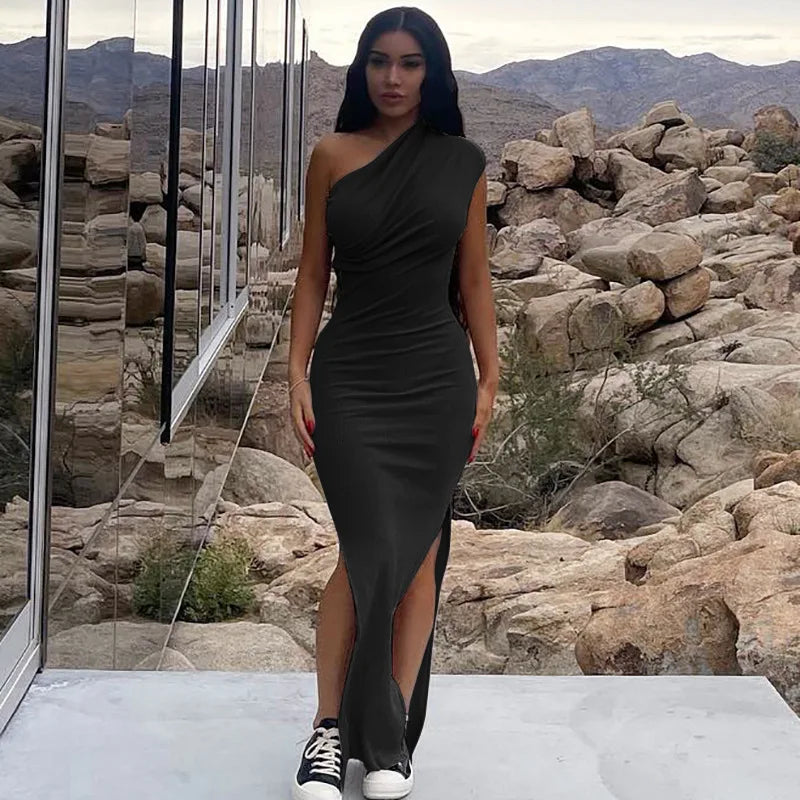 Slit Strapless Backless Maxi Party Dress 6