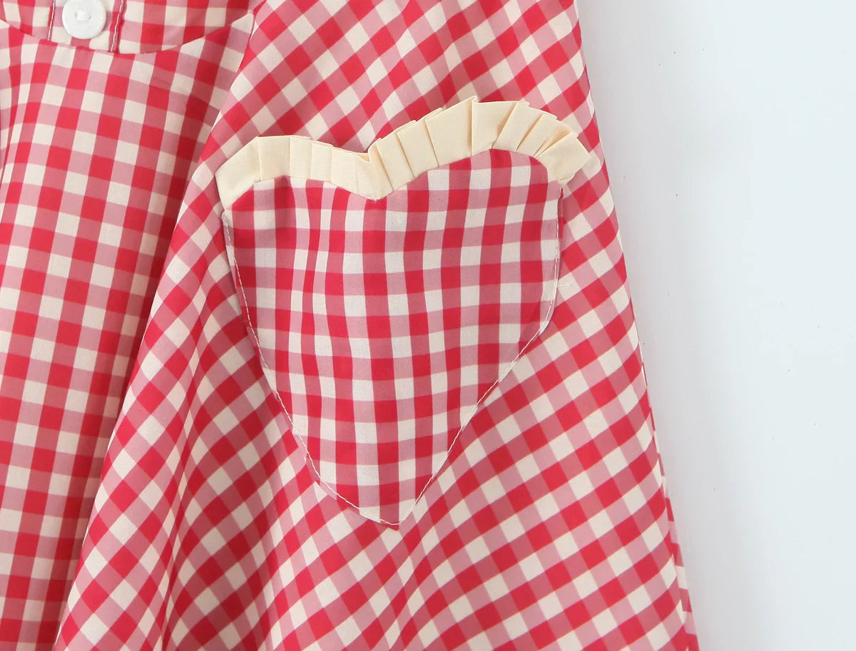 MADDIE PLAID MINI DRESS