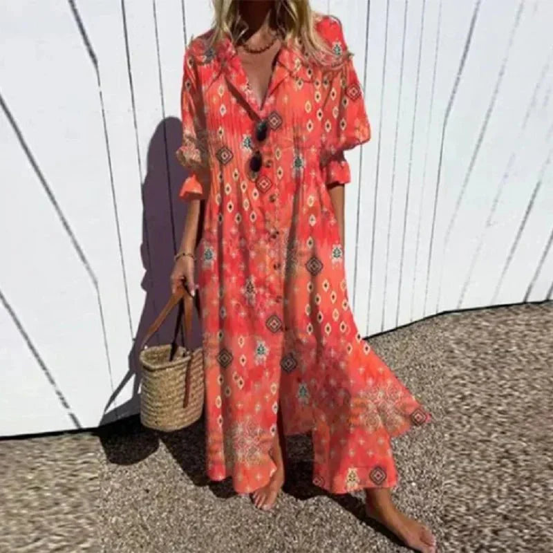 Rimmey | Beachcomber Boho Dress Red