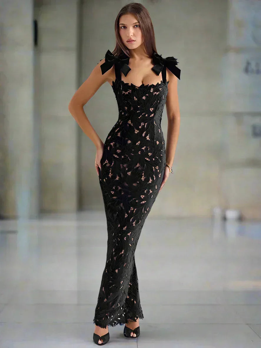 Sequin Cowl Neck Long Sleeve Bodycon Midi Dress