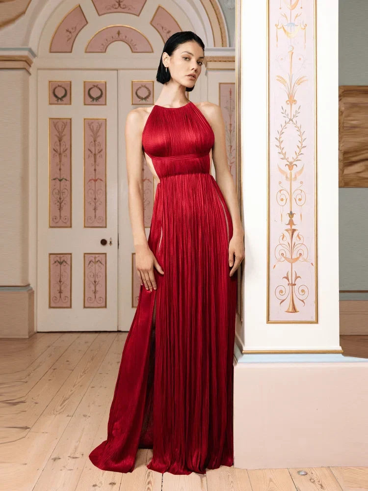 Backless Halter-Neck Dress