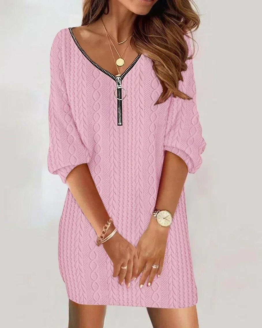 Neva Dress with Zipper for Women Timeless Daily Style