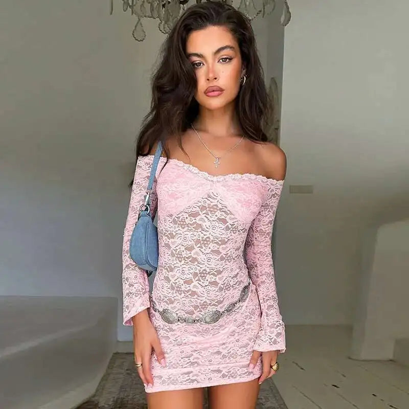 Strapless Lace Backless Party Mini Dress - View 13
