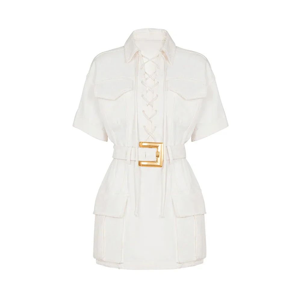 SEMANA CARGO DRESS Beige