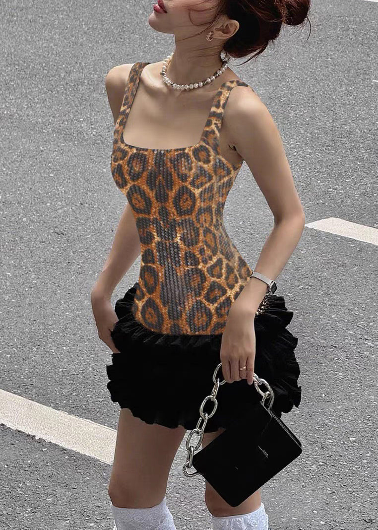 Sequin Scoop Neck Wide Strap Tiered Ruffle Mini Dress