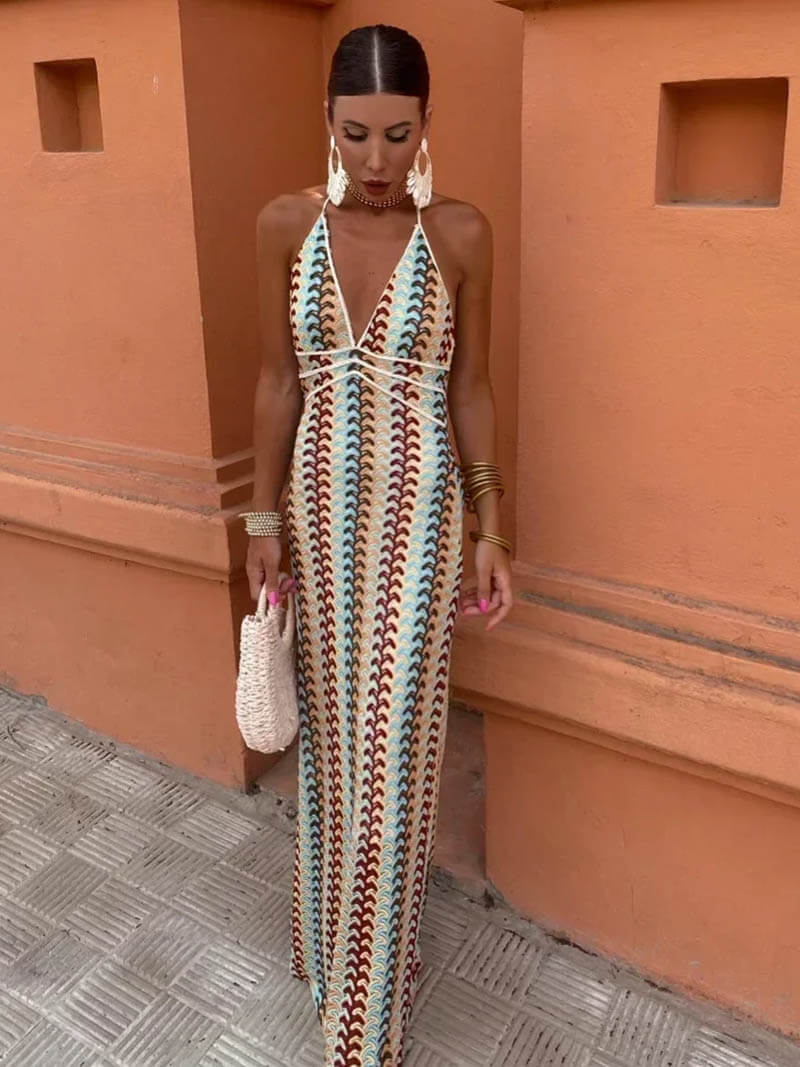Mia dress Multicolor blue