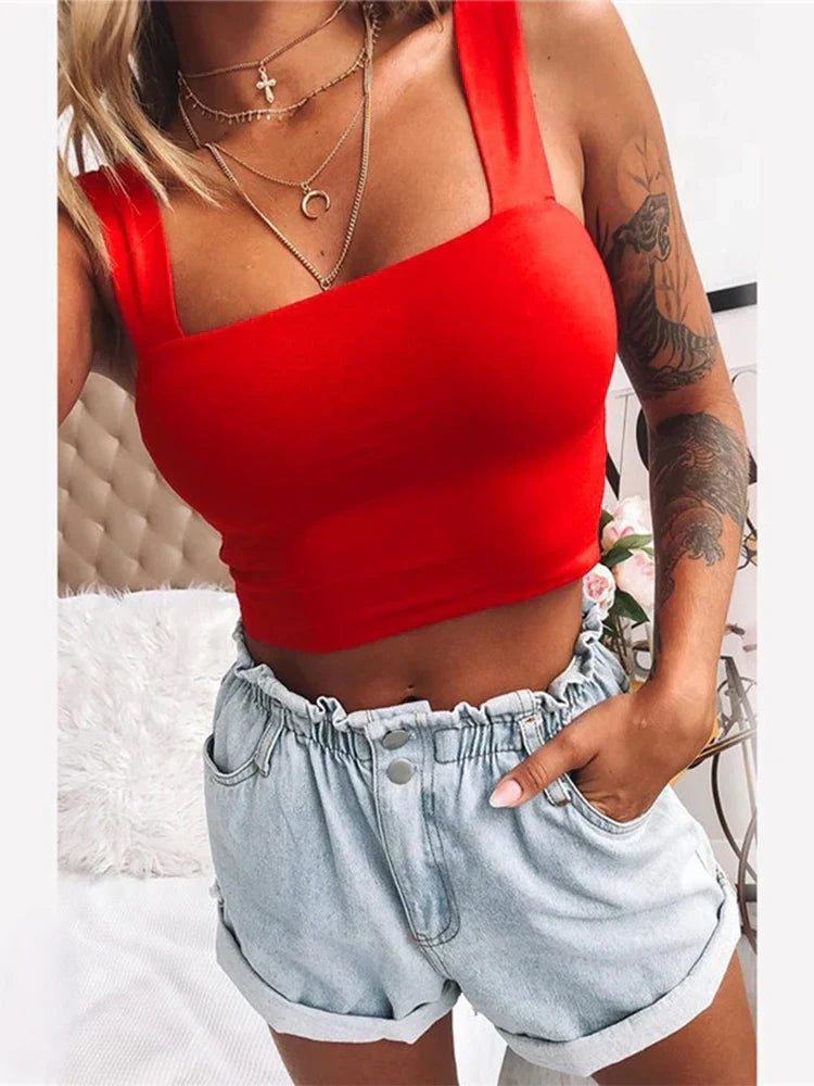 Backless Off-the-Shoulder Crop Top