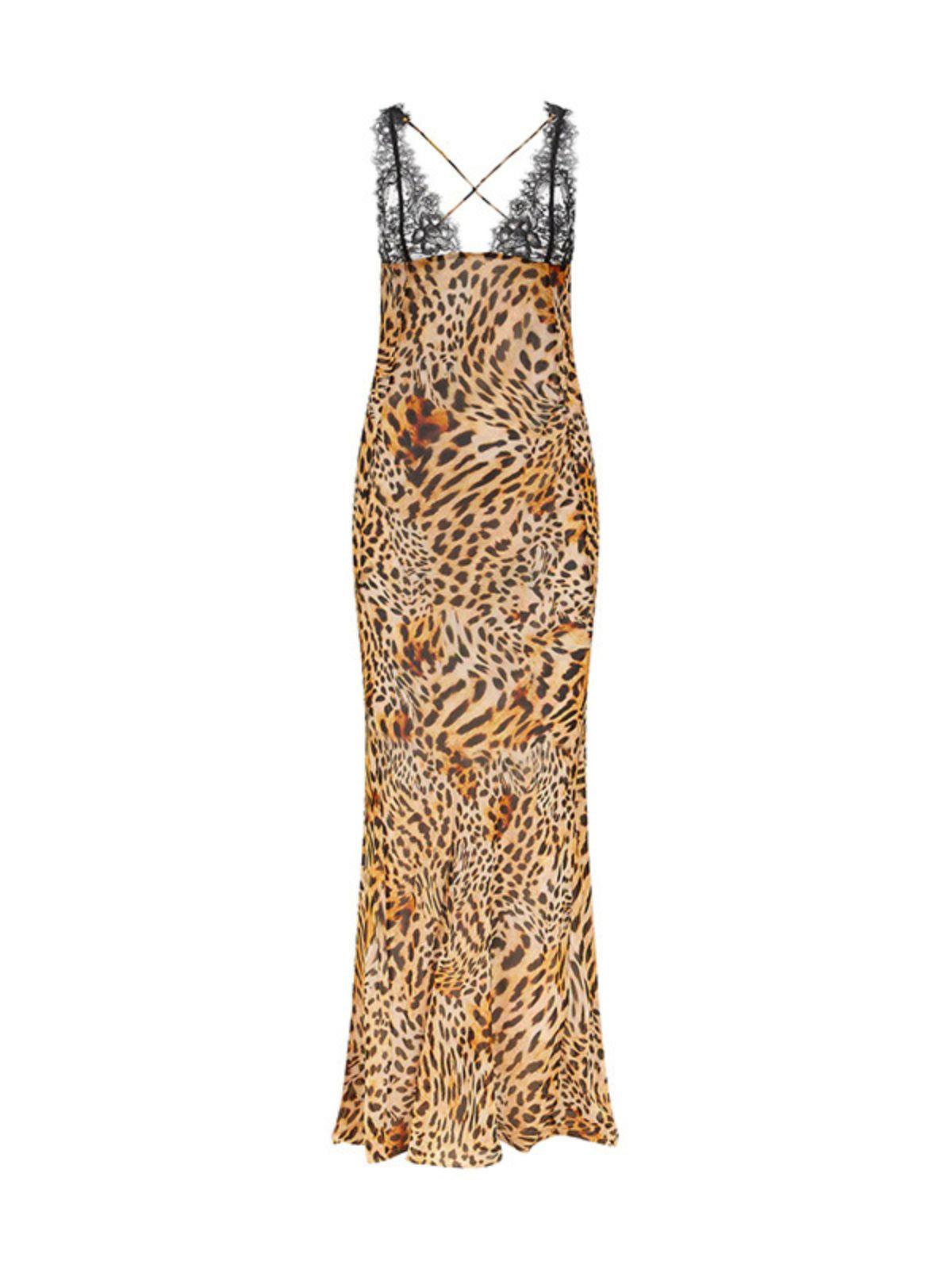 Svea Lace Leopard Printed Maxi Dress - View 6