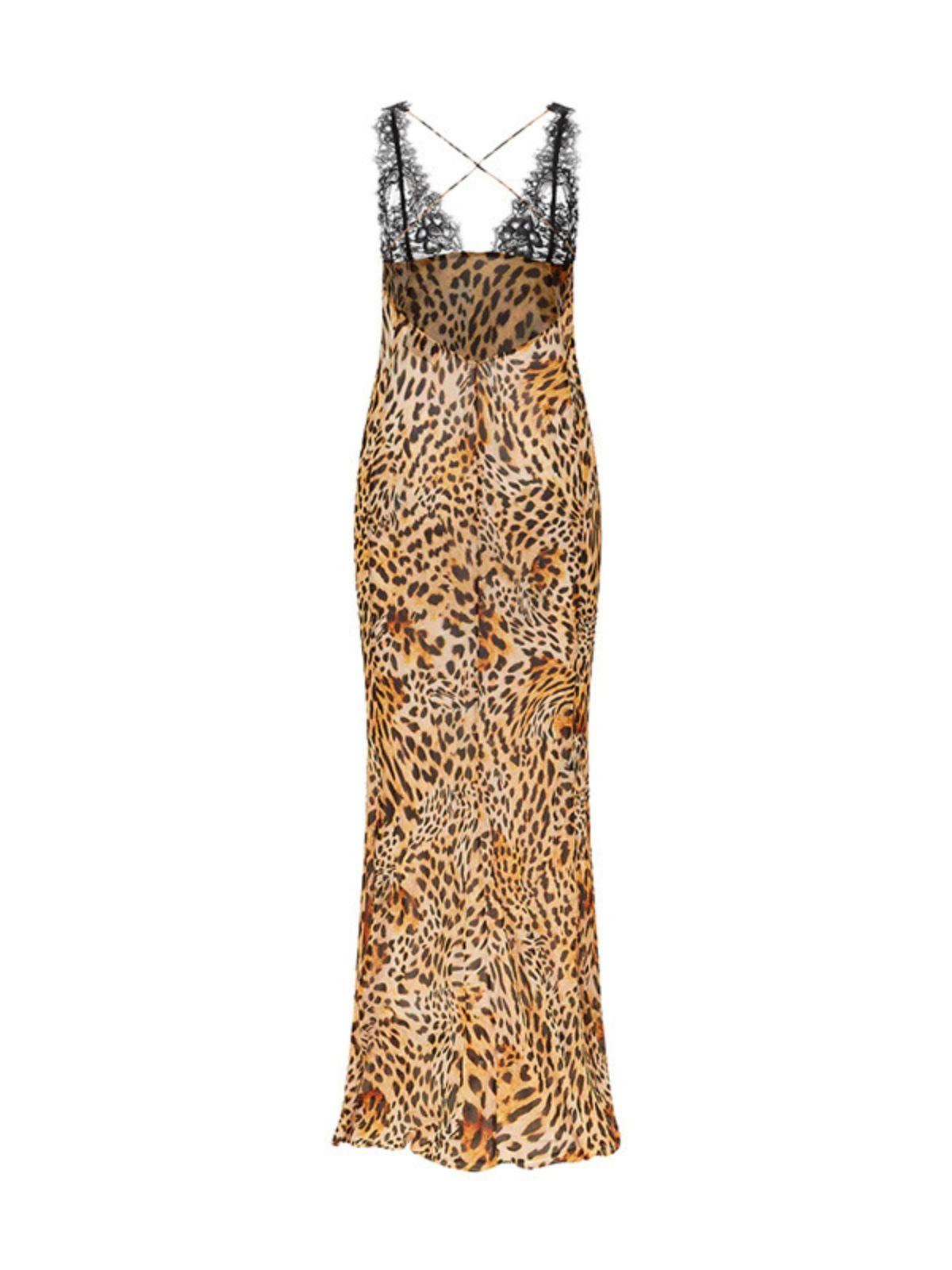 Svea Lace Leopard Printed Maxi Dress - View 7