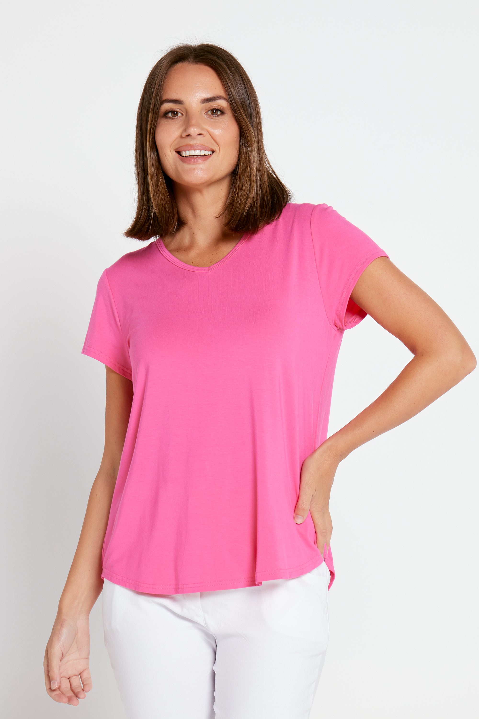 Bamboo Tee - Hot Pink