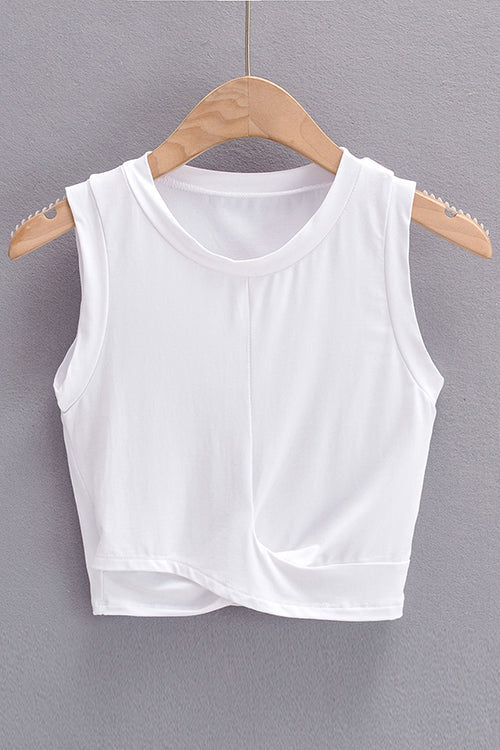 Cross O Neck Tank Top