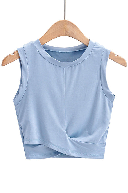 Cross O Neck Tank Top