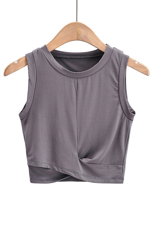 Cross O Neck Tank Top