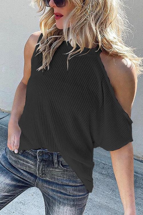 Cold Shoulder Sleeveless T Shirts
