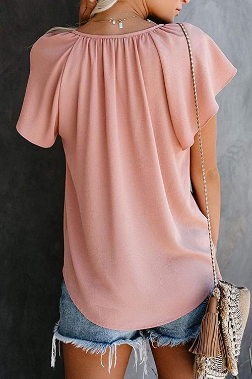 V Neck Loose Blouse