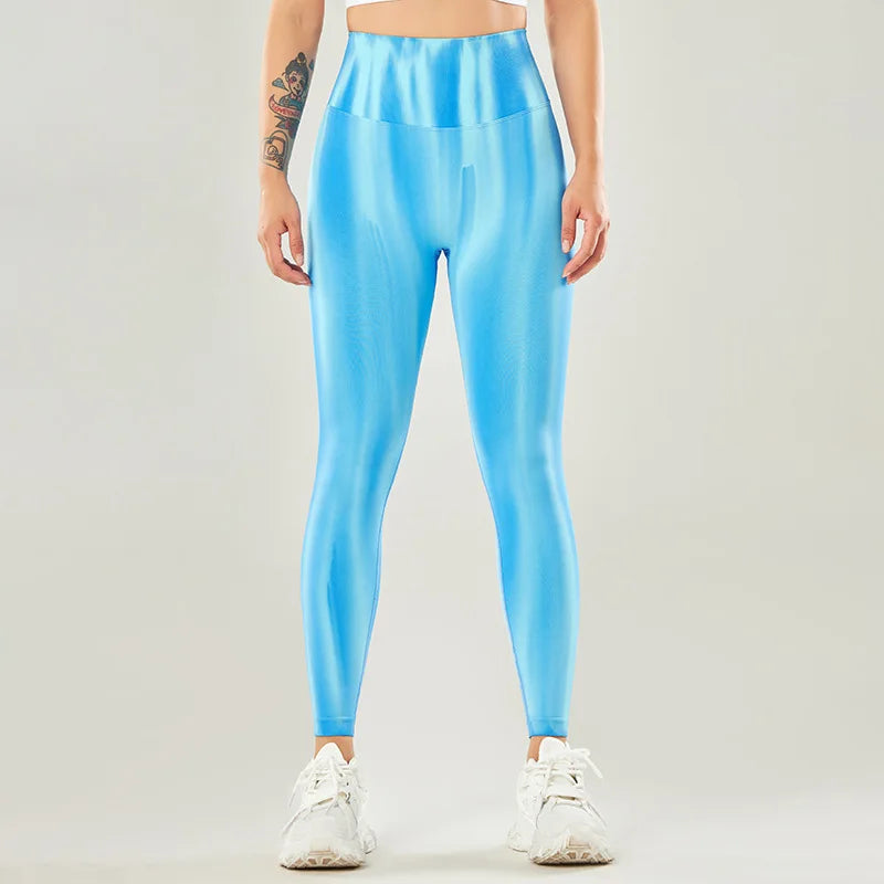 Tie Dye Stripe High Waist Scrunch Butt Yoga Leggings 7