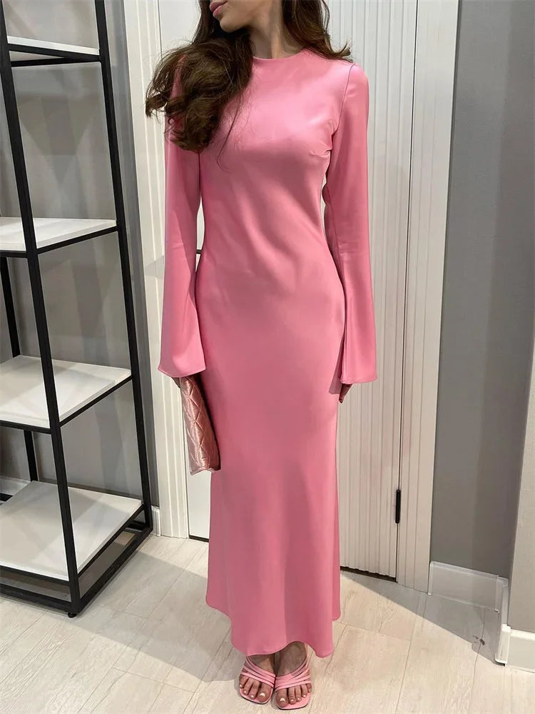 Casual Premium Ladies Autumn Long Sleeve Party Maxi Dress