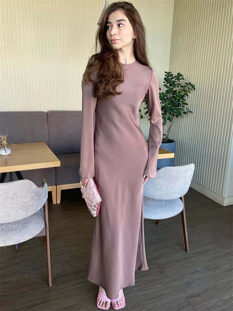 Casual Premium Ladies Autumn Long Sleeve Party Maxi Dress