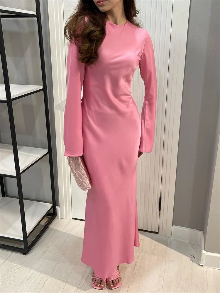Casual Premium Ladies Autumn Long Sleeve Party Maxi Dress