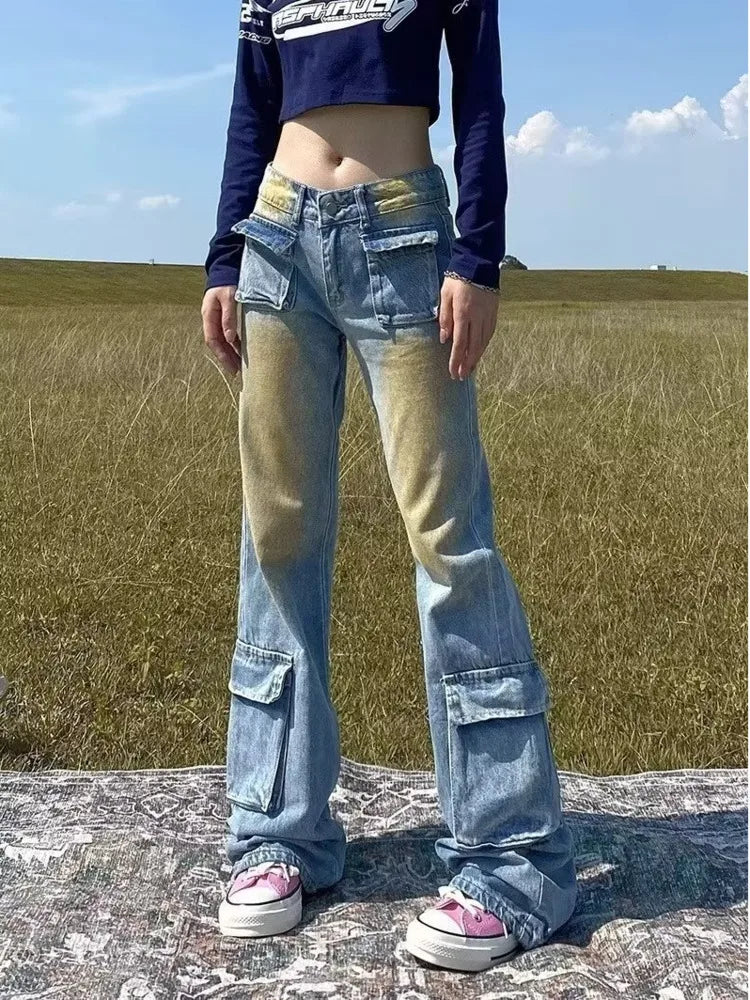 Loose Straight Leg Fashion Jeans