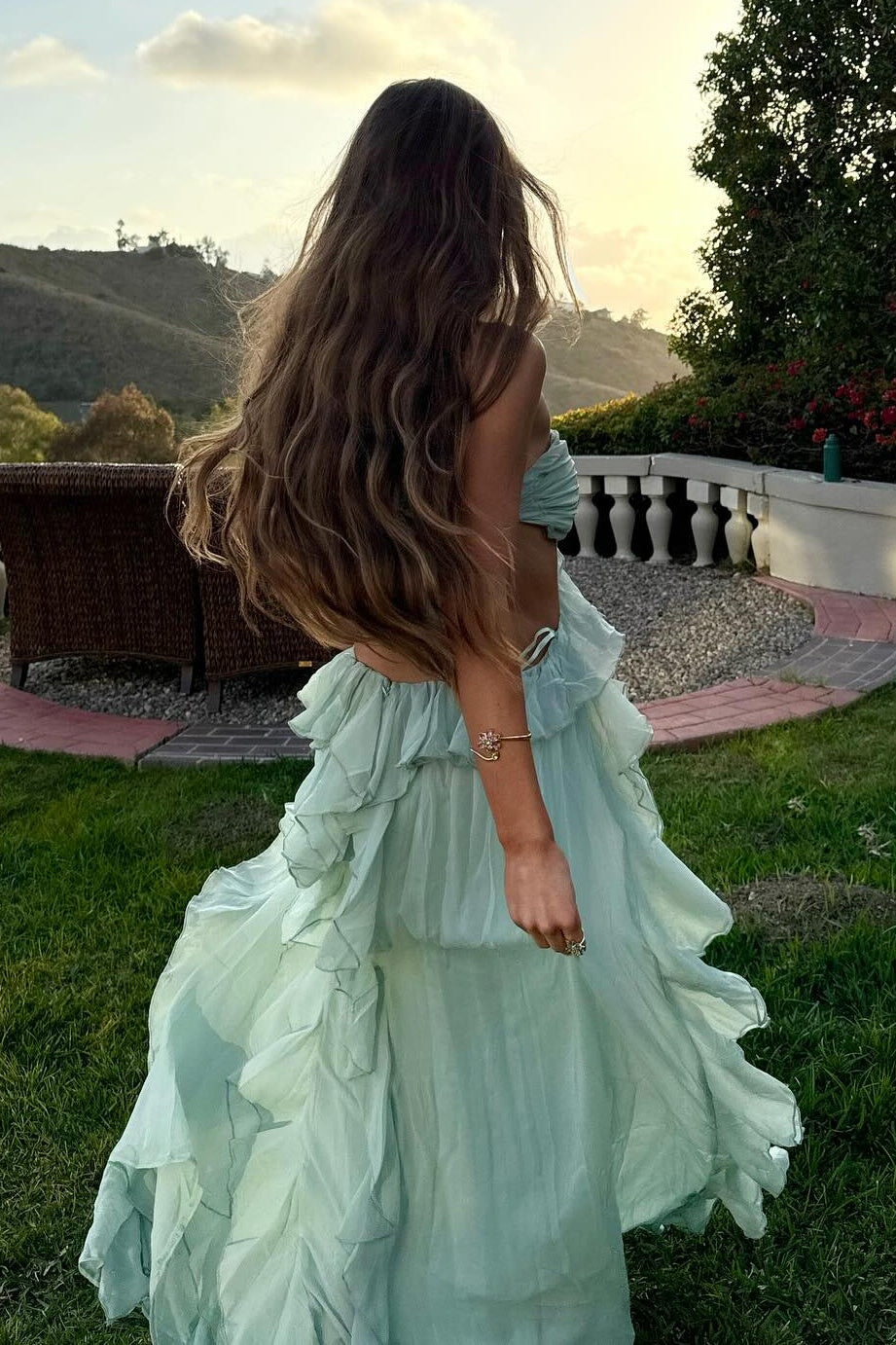 Trendy A Line Sweetheart Mint Green Long Prom Dress with 3D Flowers