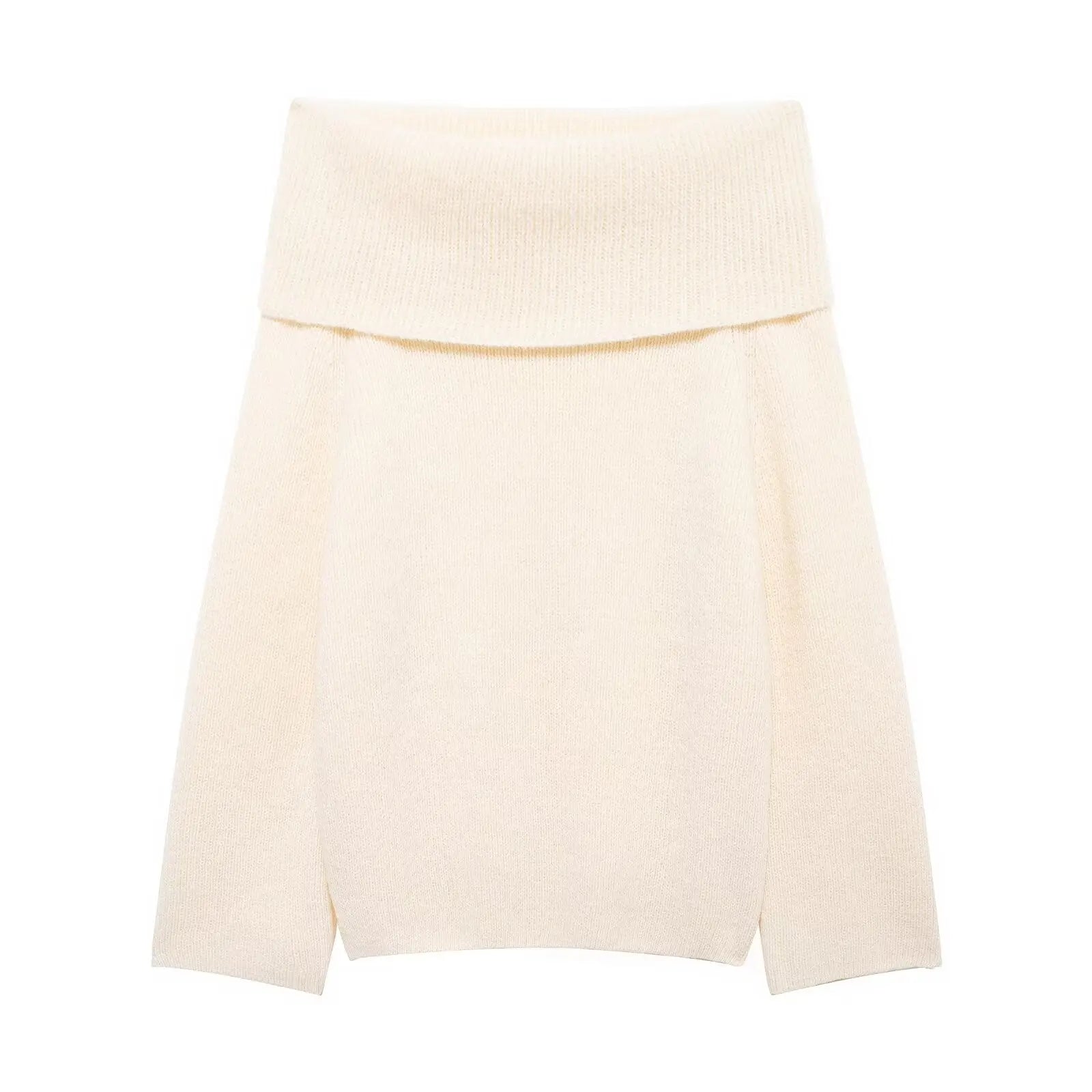 Casual Loose Fashionable Stylish Cozy Long Sleeve Solid Polo Collar Knitted Pullover Sweater