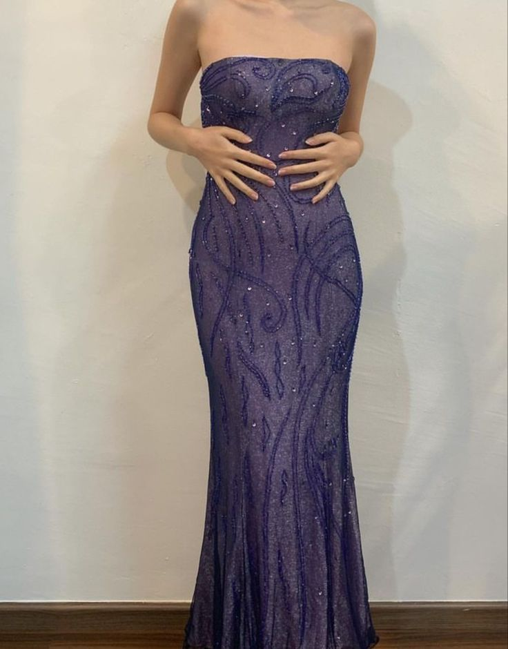 Charming Strapless Mermaid Party Dress Long Prom Evening Gown cc2002