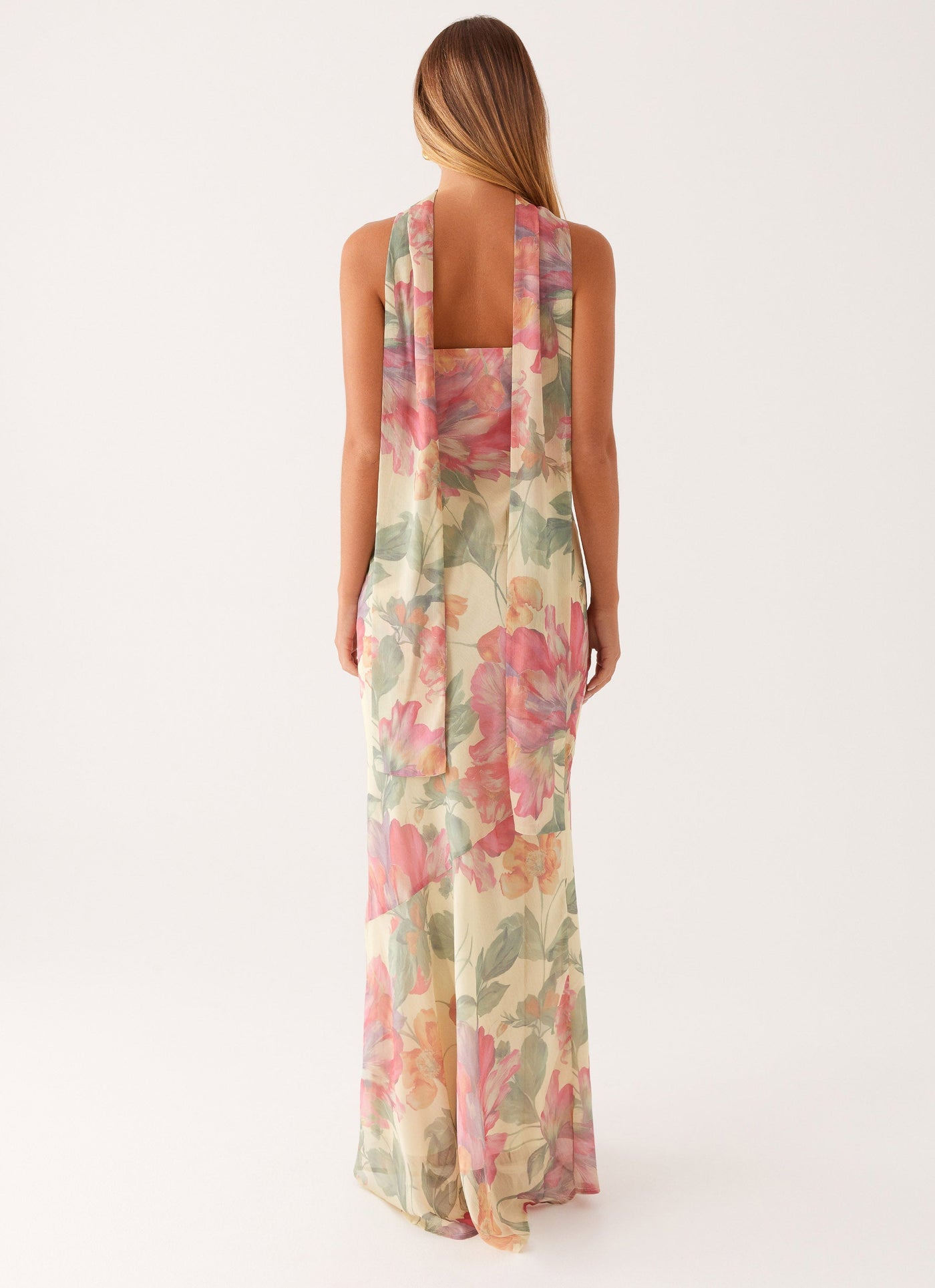 Floral Strapless Mermaid Maxi Dress 4