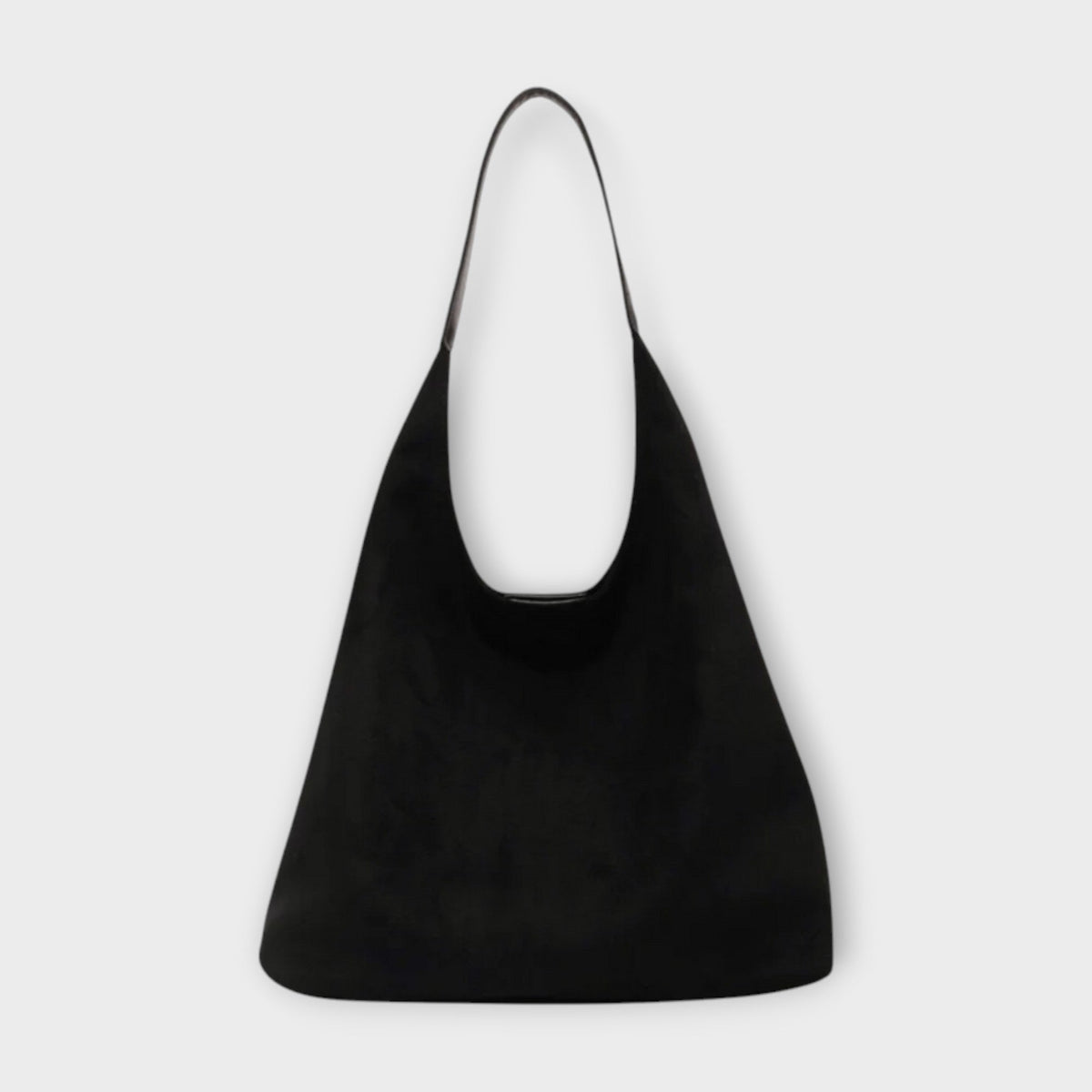 Suede Look Slouchy Hobo Shoulder Bag