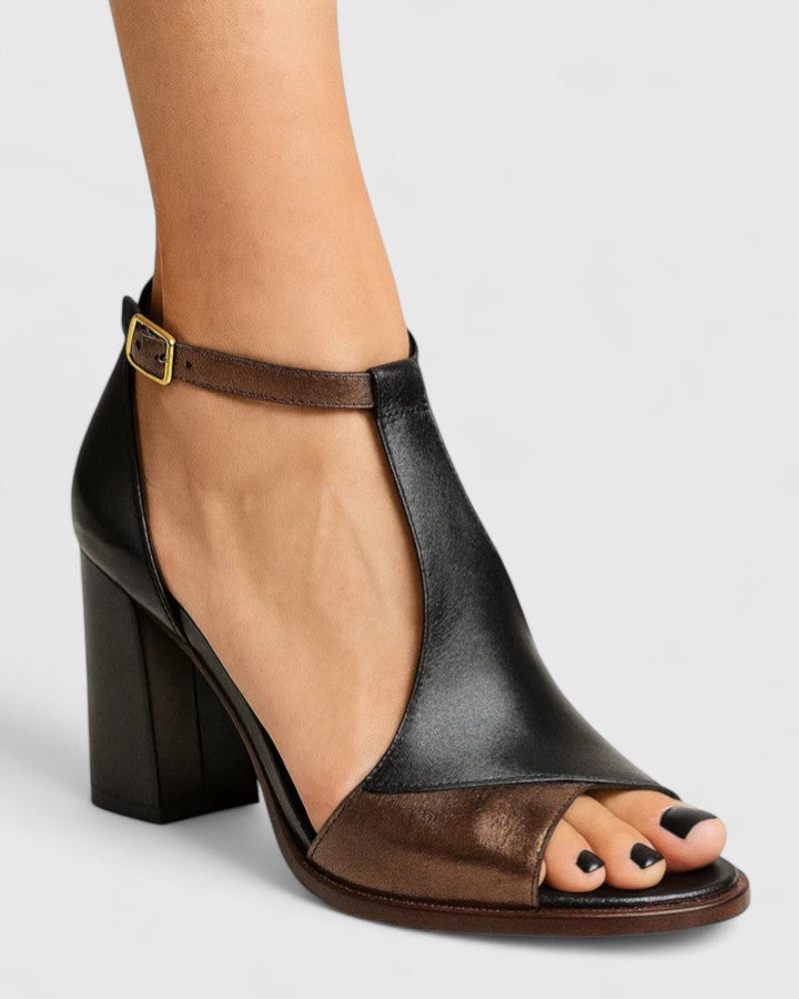 Lorenza | Geometric Heel Sandals