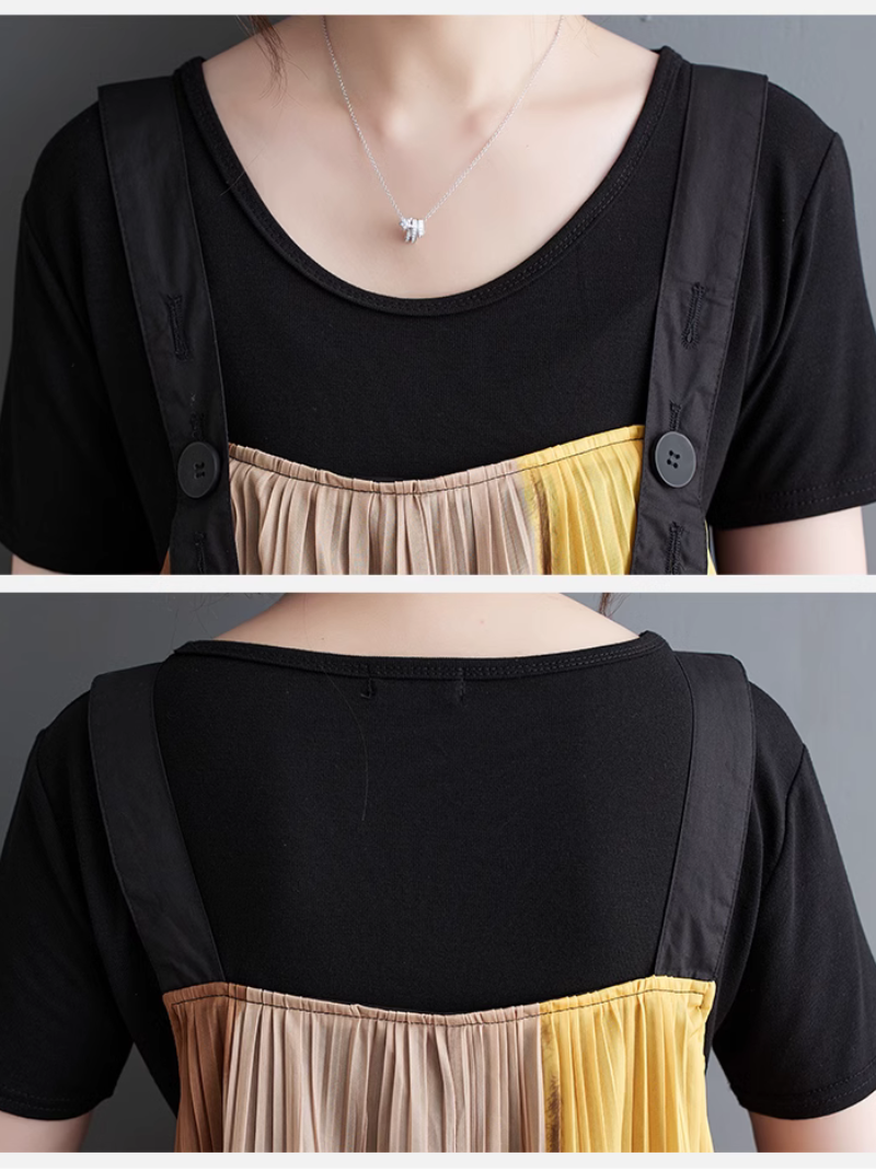 Timeless Style Loose Large Size Salopette Dress