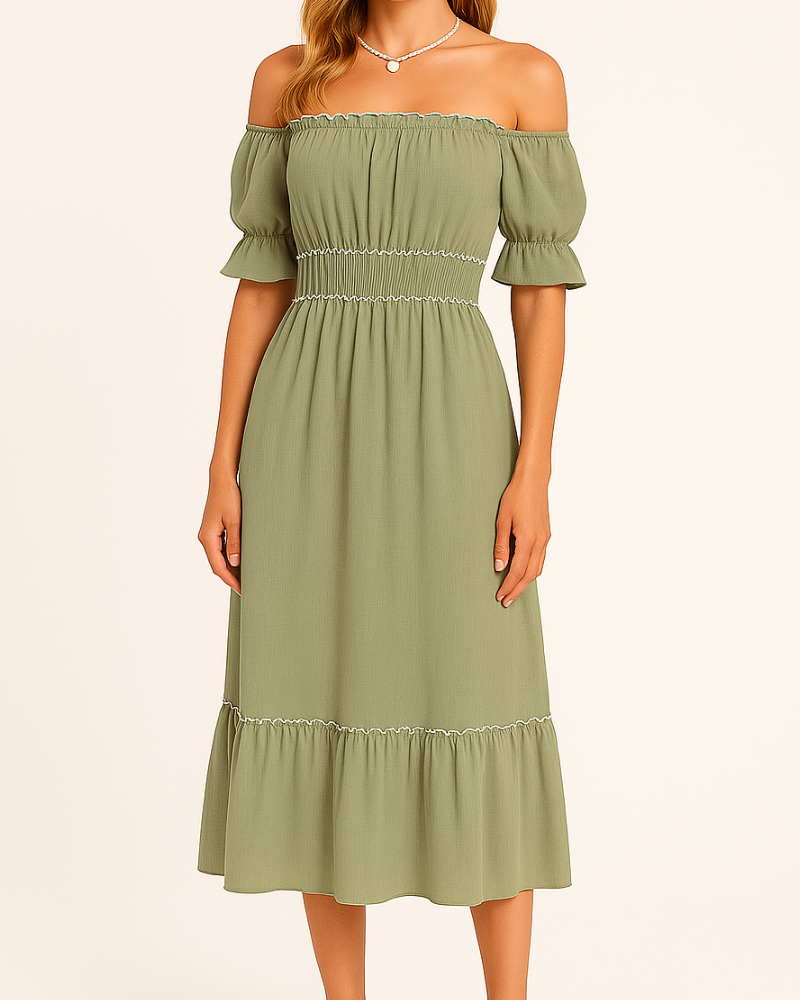 Off Shoulder Midi Dress - View 4