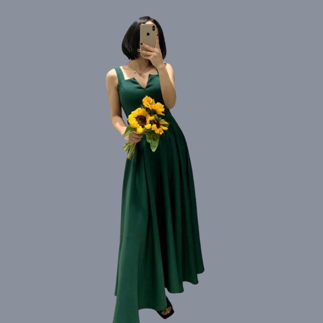 Sleeveless Sweetheart Wide Strap A-Line Midi Cocktail Dress