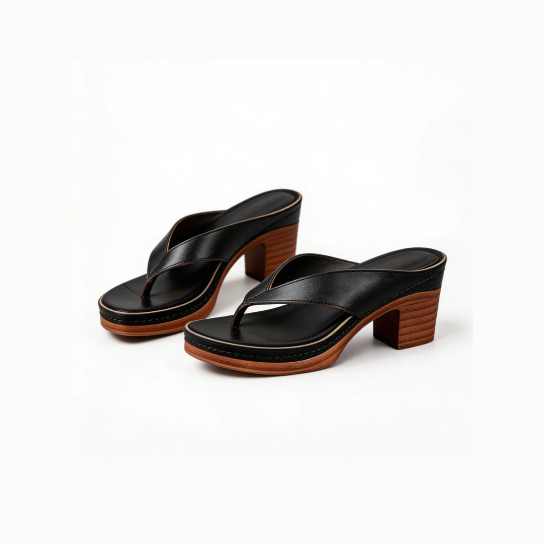 Thong Platform Block Heel Sandals