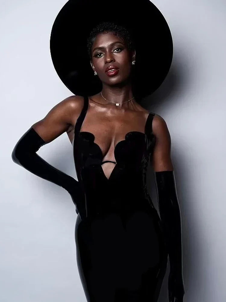 Deep V-Neck Dress