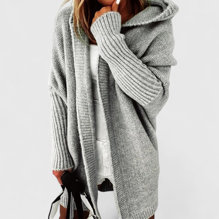 Oversized Chunky Knit Hooded Cardigan