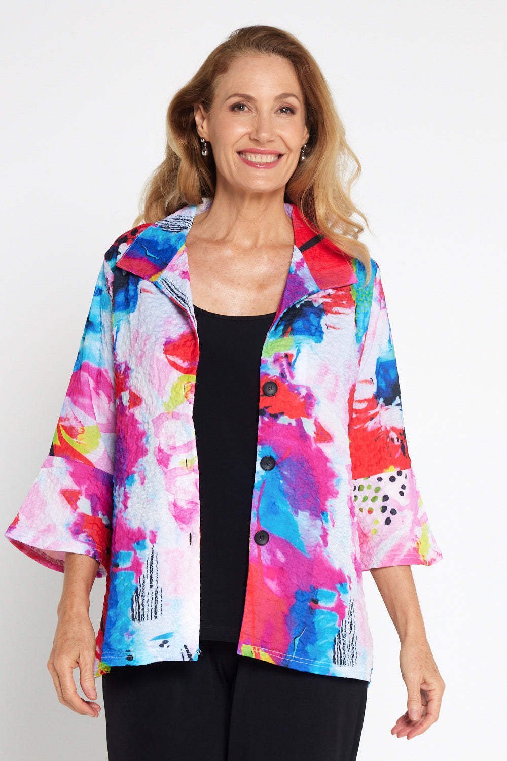 Veronica Blouse - Vivid Watercolour