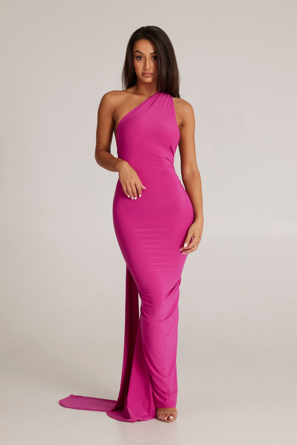 Abby Backless Maxi Dress Hot Pink