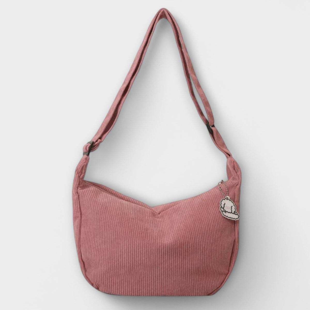 Corduroy Adjustable Strap Shoulder Bag